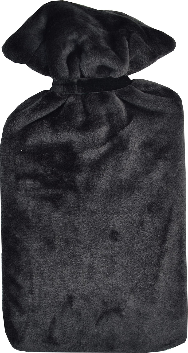 Vagabond Bags Ltd Extra Large 2.7 Litre Hot Water Bottle and Cuddlesoft Cover, Black - BeesActive Australia