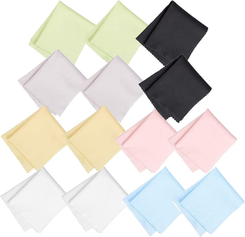 14 Pack Eyeglasses Cleaning Cloth, 7x6 inch Premium Microfiber Glasses Cleaner Cloth Glass Wipes for Laptop Camera Lenses iPad LCD Screens - BeesActive Australia