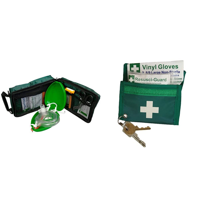 Safety First Aid Group AED Responder Kit with HypaGuard Face Shield Kit in Wallet - BeesActive Australia