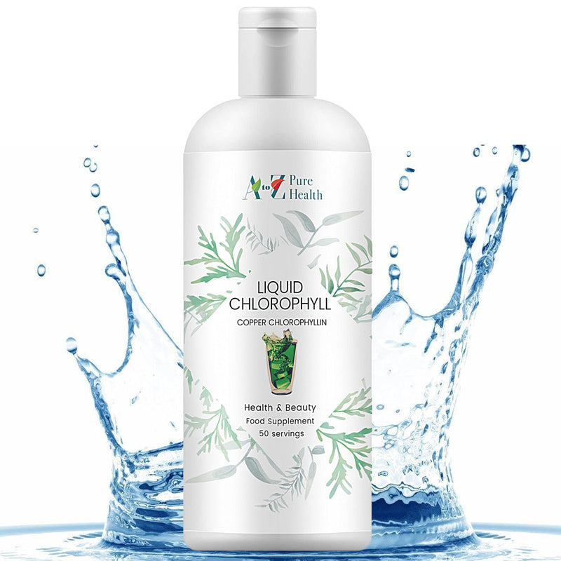 Liquid Chlorophyll Drops 500ml | Daily Health & Beauty Detox Supplement UK Made | Skin Health, Anti-Inflammatory & Healing Properties (Mint Flavour) |Take with Water |Copper Chlorophyllin Drink|Vegan - BeesActive Australia