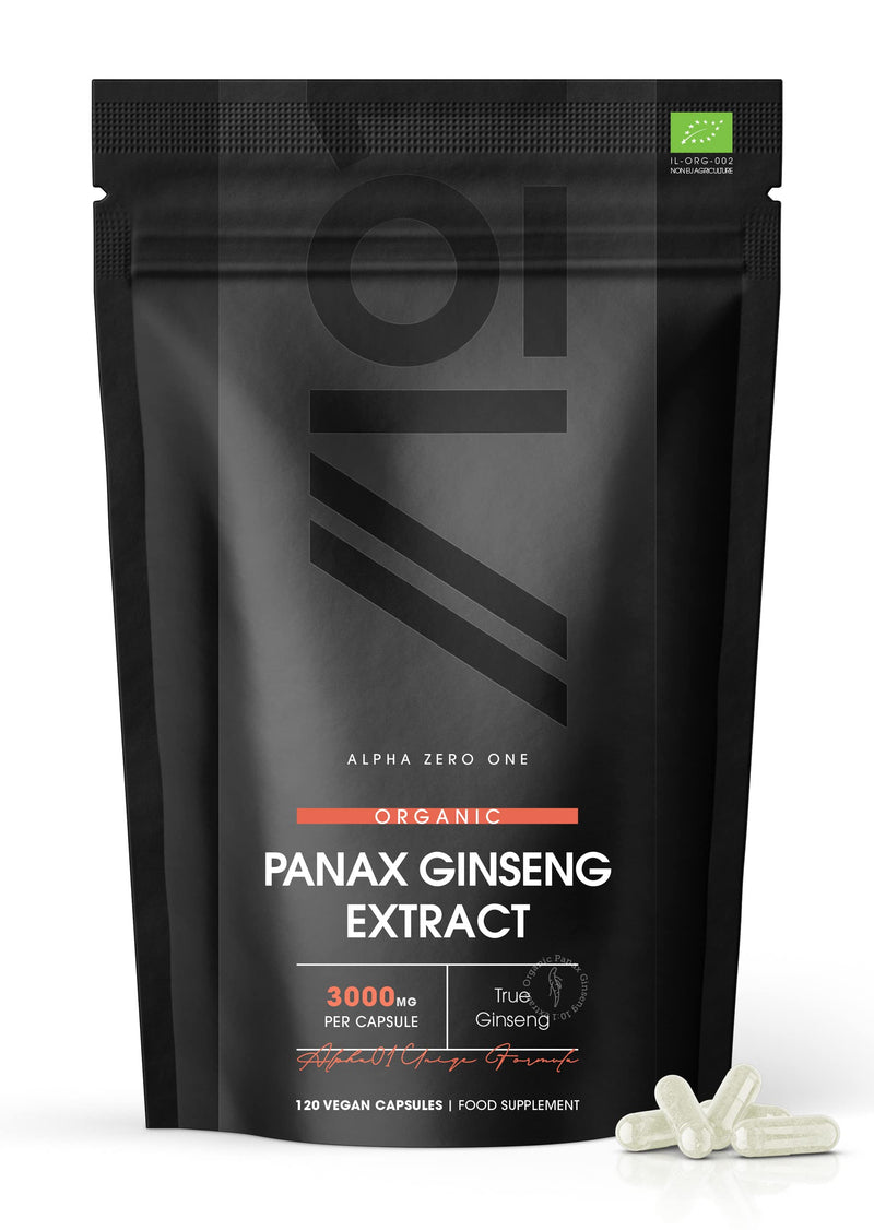 Organic Panax Ginseng 3000mg - 20% Ginsenosides R�n Sh?n 10:1 Extract - No Additives � Non-GMO, Gluten Free. ?120 Vegan Capsules 1 count (Pack of 120) - BeesActive Australia