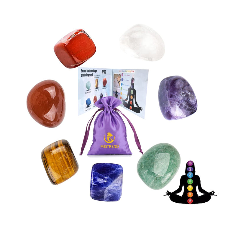 Chakra Healing Crystals Set Crystals for Beginners Natural Crystals and Gemstones Healing for Anxiety Relief Meditation Balancing Yoga Spiritual Awakening Positivity Gift (Healing Crystal Set) Healing Crystal Set - BeesActive Australia