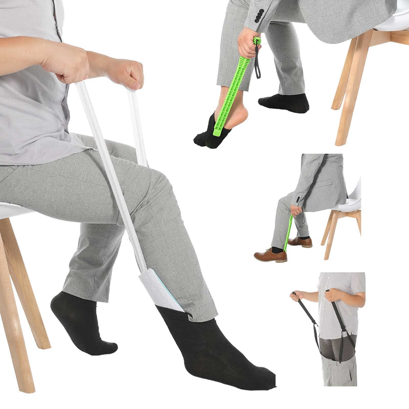 Sock Aid Kit,Sock Helper-Easy on,Easy Off Tools for Seniors,Disabled,Pregnant,Pain Free No Bending - BeesActive Australia