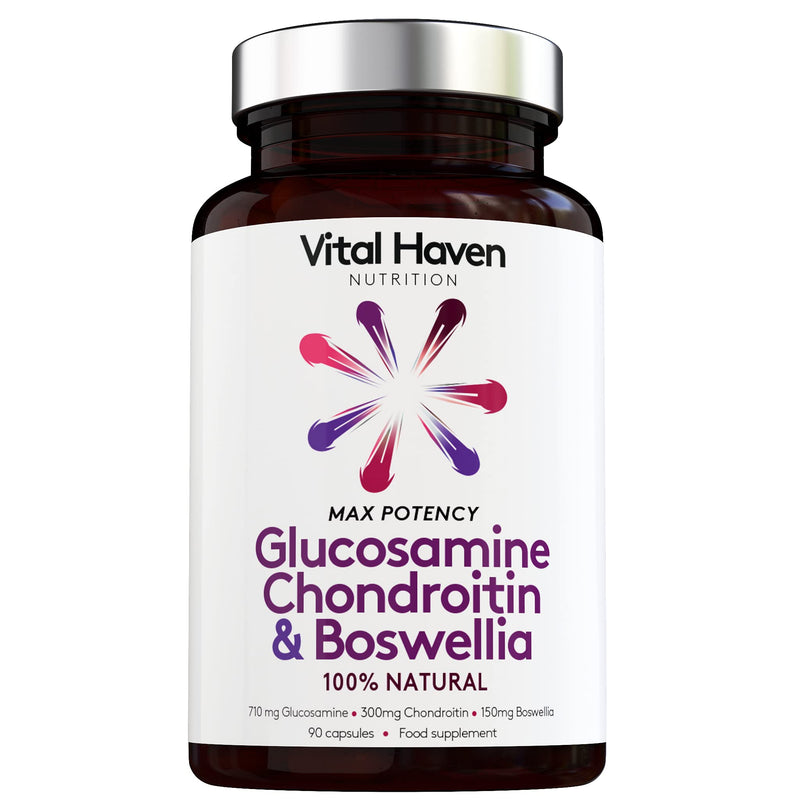 100% Natural - Triple Action Mobility Formula - Glucosamine + Chondroitin + Boswelia - High Strength - Premium Ingredients - Made in The UK - BeesActive Australia