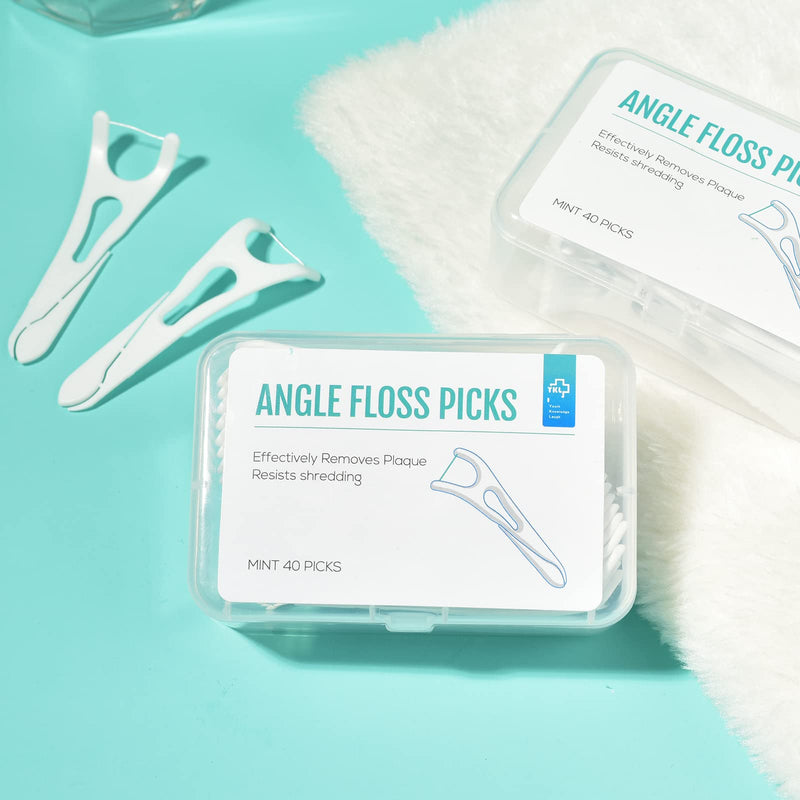 Dental Floss Toothpick Multifunctional Mint Flavored Dental Floss Stick Portable Orthodontic Toothpick Cleaner (120sticks)...(3box) 40 Count (Pack of 3) - BeesActive Australia
