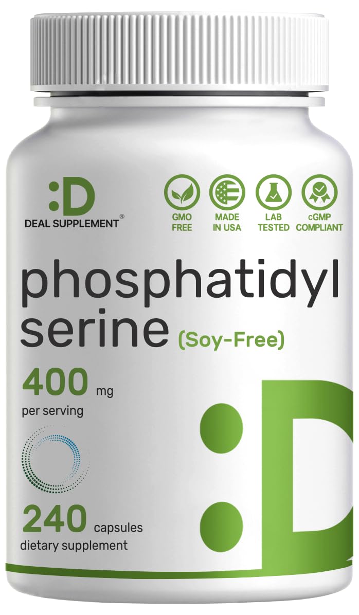 Phosphatidylserine 400mg Per Serving, 150 Capsules | Third Party Lab Tested for Purity | Soy Free, Derived from Sunflower Lecithin - Advanced Brain Health Nootropic Supplement (75 Servings) - BeesActive Australia