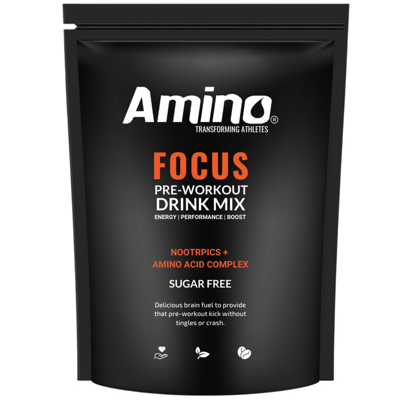 Amino Focus - Pre Workout Powder - 8000mg Nootropics with Caffeine, Creatine & Amino Acids - Preworkout Drink Men & Women - Sugar Free & Suitable for Vegans (Watermelon, 22 Servings) Watermelon - BeesActive Australia