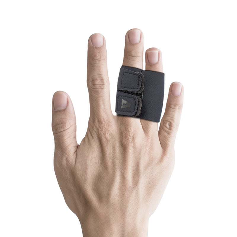 VerteLife Finger Splint, Breathable Finger Buddy Wraps Finger Sleeve Support Adjustable Elastic Finger Brace Sports Aid for Arthritis Trigger Finger Finger Pain Relief and Sport Injuries - Black/M Double M - BeesActive Australia