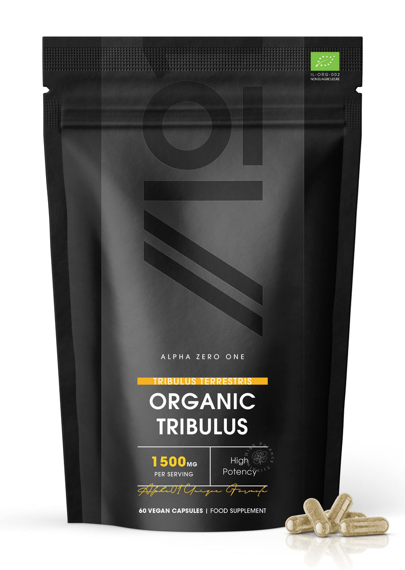 Organic Tribulus 1500mg - High Potency Tribulus Terrestris � Certified Organic, Non GMO, Gluten Free, Halal � 60 Vegan Capsules 1 count (Pack of 60) - BeesActive Australia