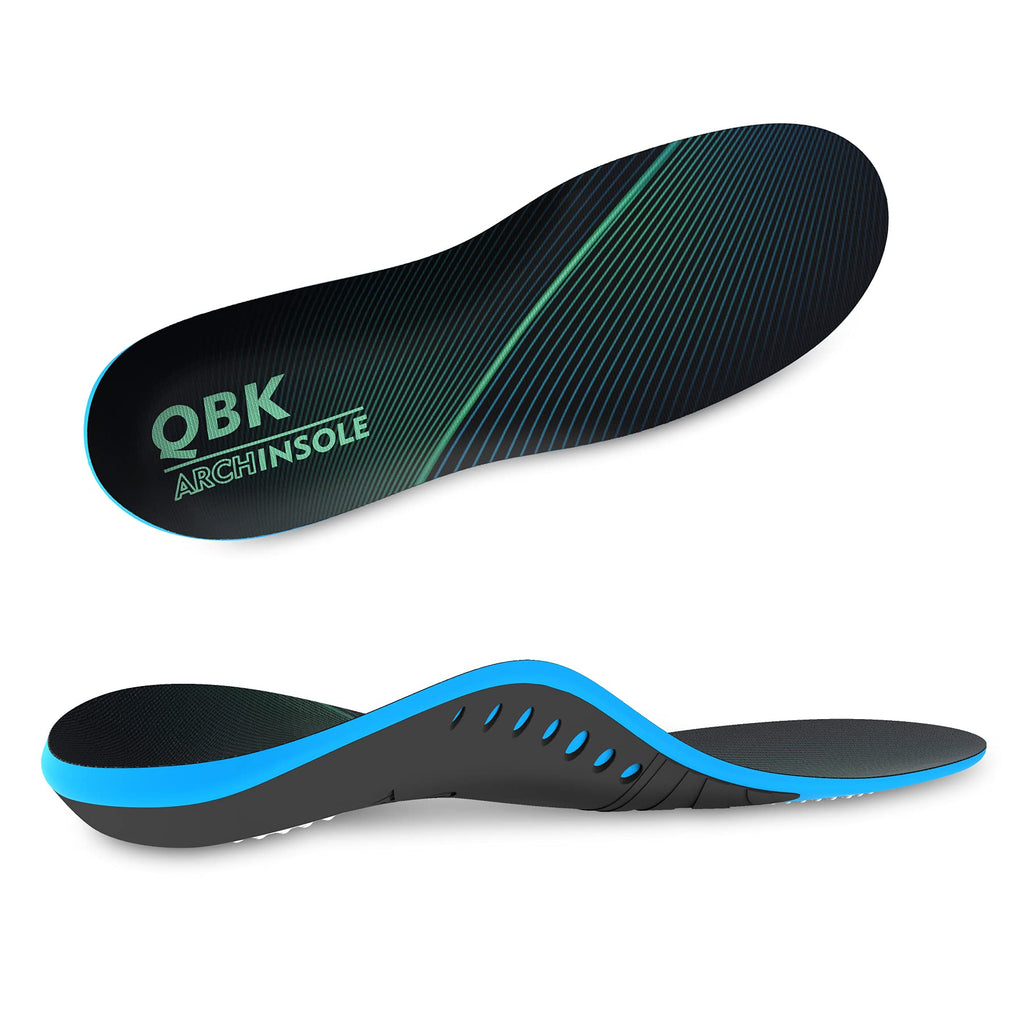 Achilles Tendonitis Support, QBK Plantar Fasciitis Support Insoles, Say Goodbye to High Arches, Flat Feet, and Plantar Fasciitis, Suitable for Both Men and Women for Work and Daily Use, S Blue S:(Women 6.5-8) - BeesActive Australia