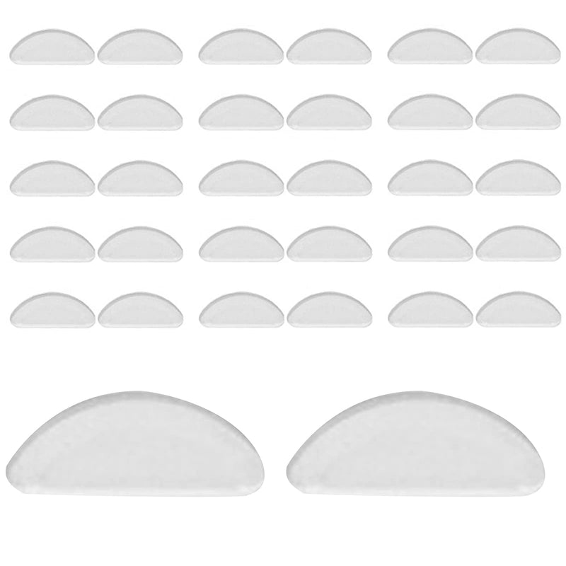 15 Pairs Adhesive Nose Pads Anti-Slip Silicone Eyeglass Pads for Glasses Sunglasses Spectacles (Transparent, 1 mm) - BeesActive Australia