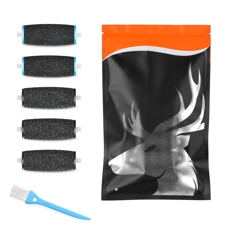 Jorest [5 Pcs] Replacement Rollers Refills Compatible with Scholl Velvet Smooth, 3 Types of Roughness, 4 Extra Coarse & 4 Regular & 2 Soft, for Electric Foot File, Pedicure Hard Skin Remover Black,blue - BeesActive Australia