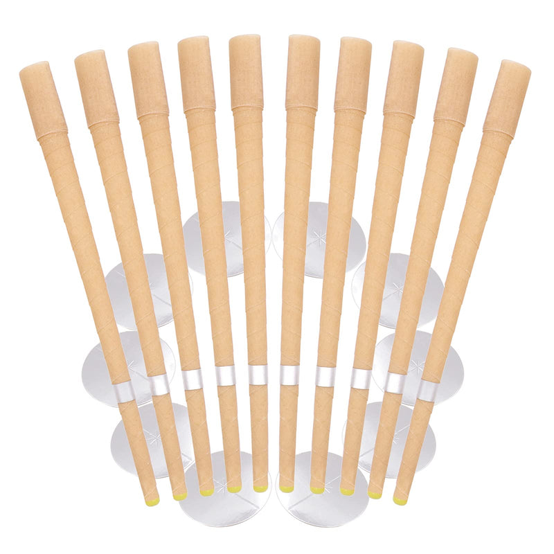 Ear Candles,10 Pcs Ear Cones Candles,Natural Ear Wax Remover 100% Natural Beeswax Candle with 10 Protective Disks - Relaxing - BeesActive Australia