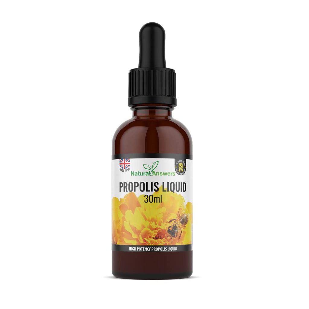 Bee Propolis Liquid 30ml (1 Bottle) Alcohol-Free Propolis Liquid Extract Tincture Skin Healing Throat and Mouth Health by Natural Answers. - 1 - BeesActive Australia