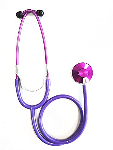 Pro Single Head Stethoscope Light weight Ideal for EMT Doctor Nurse Vet Medical Student Health Blood Stethoscope (Purple) Purple - BeesActive Australia