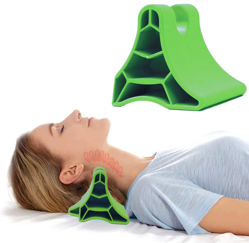 XEMZ Occipital Release Tool, Portable Body Trigger Point Massager Suboccipital Release Device, Neck Shoulder Pain Muscle Release Tool Manual Back Massager, Tension Headache Migraine Reliever (Green) Green - BeesActive Australia