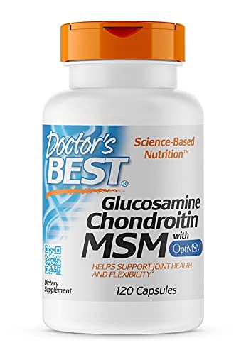 Doctor's Best, Glucosamine-Chondroitin MSM, with OptiMSM, 120 Capsules, Laboratory Tested, SOYA Free, Gluten Free, Non-GMO - BeesActive Australia
