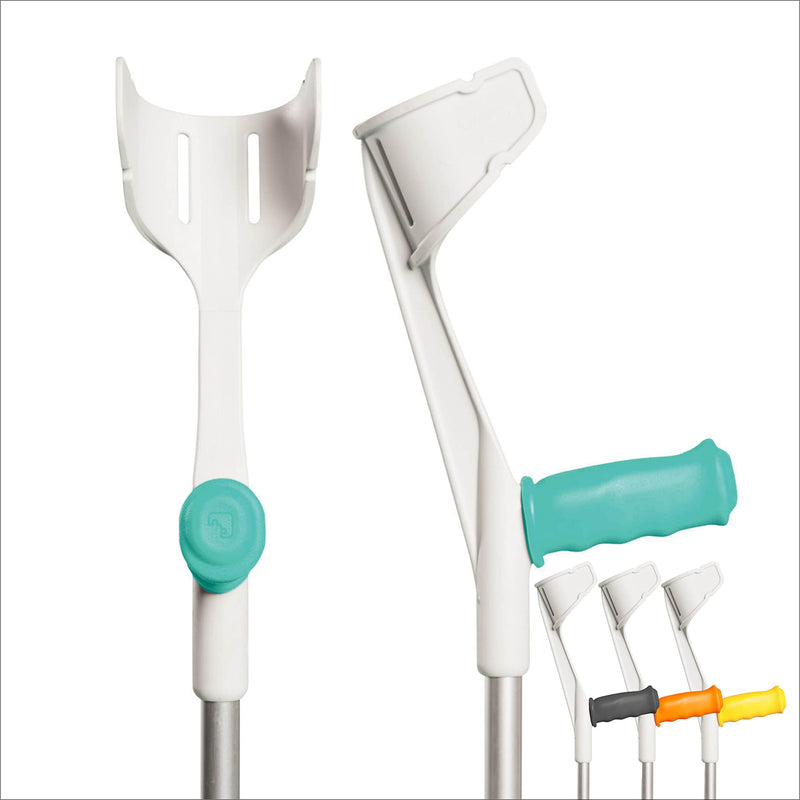 My Sleeve - Crutch Handle Covers (2 Pieces) with Gel Pads, Prevents Falling Crutches and Sore Hands. Comfy Crutch Grips. Turquoise - BeesActive Australia