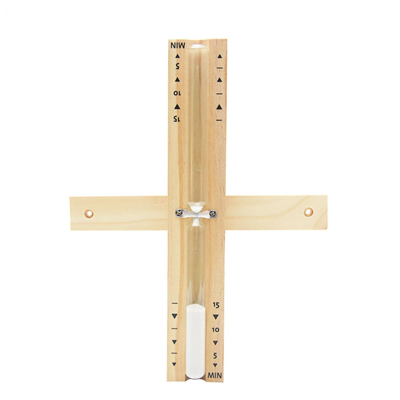 Fiacvrs Sauna Hourglass Sand Timer,15 Minutes Accurate Heat Resistan-t Sauna Hourglass Rotating Wooden Timer Sand White Sand - BeesActive Australia
