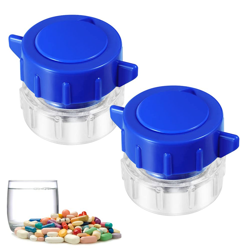 2 Pack Pill Grinder,Pill Pulverizer Tablet Grinder Medicine Splitter Powder Crusher and Storage Box - BeesActive Australia