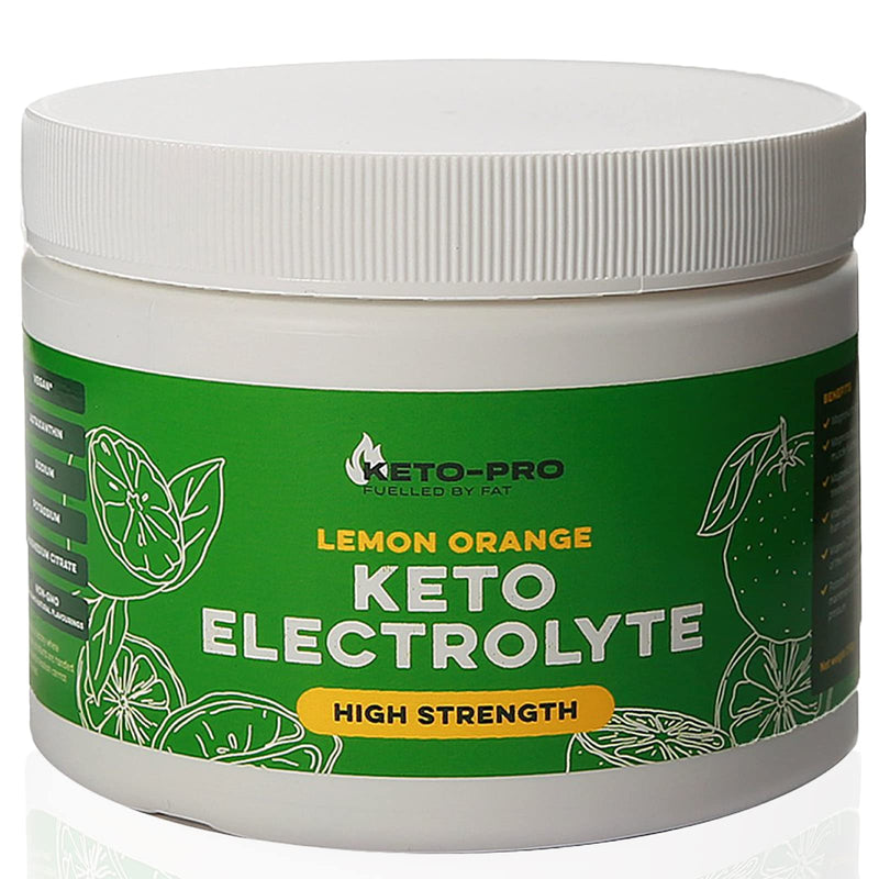 Keto-Pro Keto Electrolytes 250g | Electrolyte Powder Supporting Your Keto Fasting, Health & Fitness Goals | Lemon Orange Flavour - BeesActive Australia