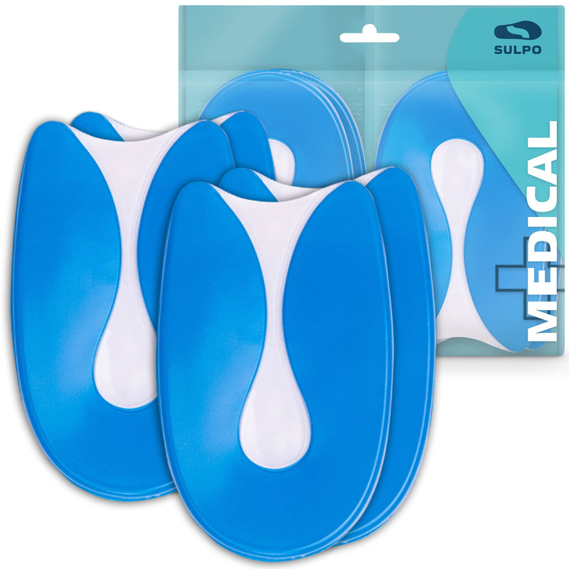 SULPO 2 Pairs Children's Gel Heel Protection Against Pressure Pain for Heel Spurs Heel Cushions U Shape Size 30-35 30 - 35 - BeesActive Australia