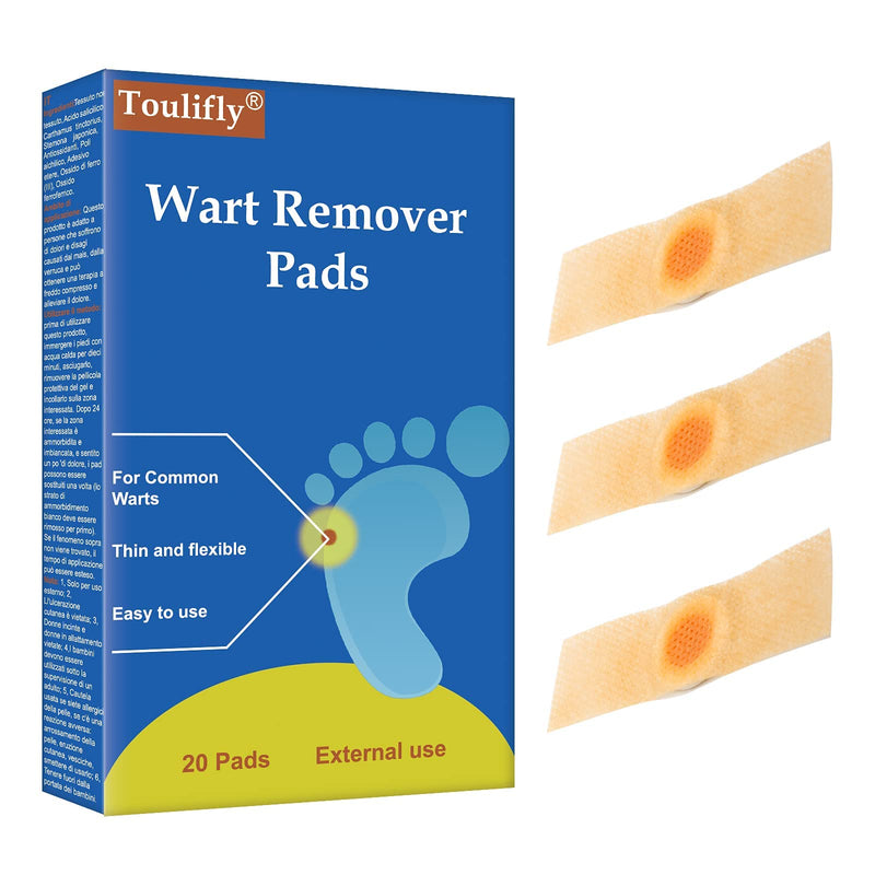 Wart Remover, Wart Remover Pads, Wart Treatment, Wart Remover for Hands, Feet, Feet Callus Remove, Verruca and Wart, Relief Pain Removal Warts Plaster, Soften Skin Cutting Sticker Toe Protector, 20 PC - BeesActive Australia