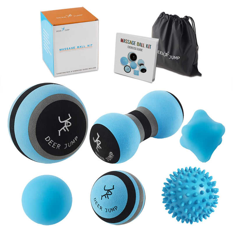 Massage Ball Kit for Myofascial Release, Trigger Point Therapy & Deep Tissue Massage� Set of 6 � Foam & Rubber Massage Balls for Muscle Recovery & Plantar Fasciitis Relief 6 Pieces Set - BeesActive Australia