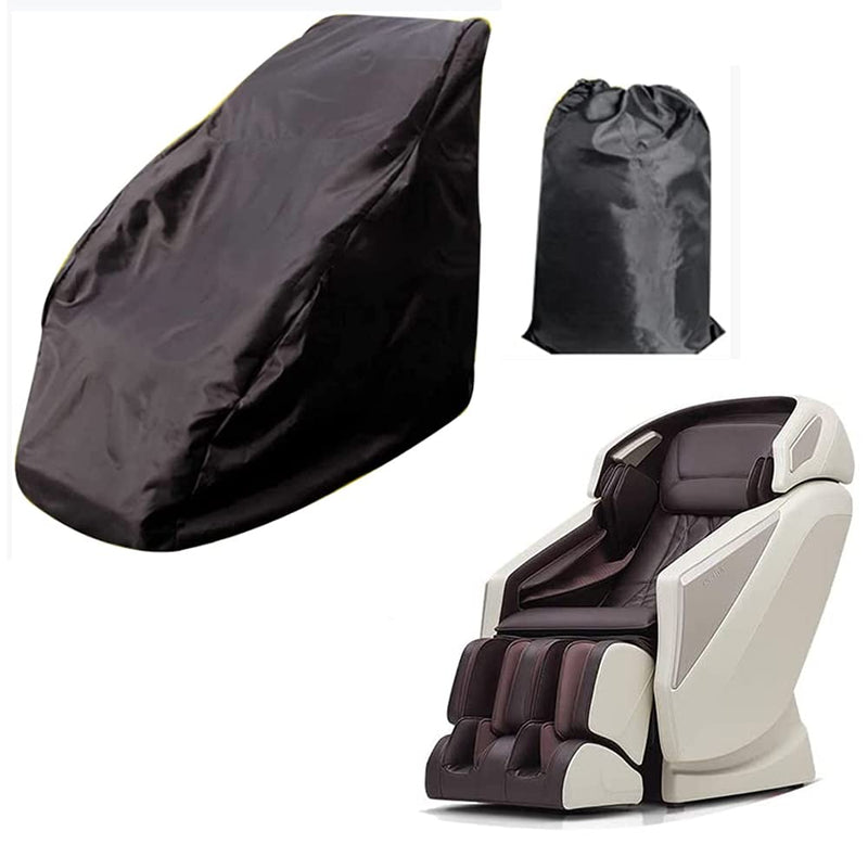 COOSOO Full Body Shiatsu Massage Chair Cover Waterproof Dustproof Protector Cover Universal Zero Gravity Single Recliner Chair Cover Folding with Zipper (160 x 100 x 140cm/63 x 39 x 55inch, Black) 160 x 100 x 140cm/63 x 39 x 55inch - BeesActive Australia