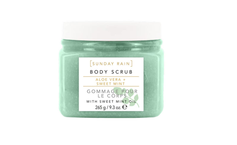 Sunday Rain Aloe Vera & Sweet Mint Polishing Body Scrub for Dry Skin, Vegan & Cruelty-Free, 265g - BeesActive Australia