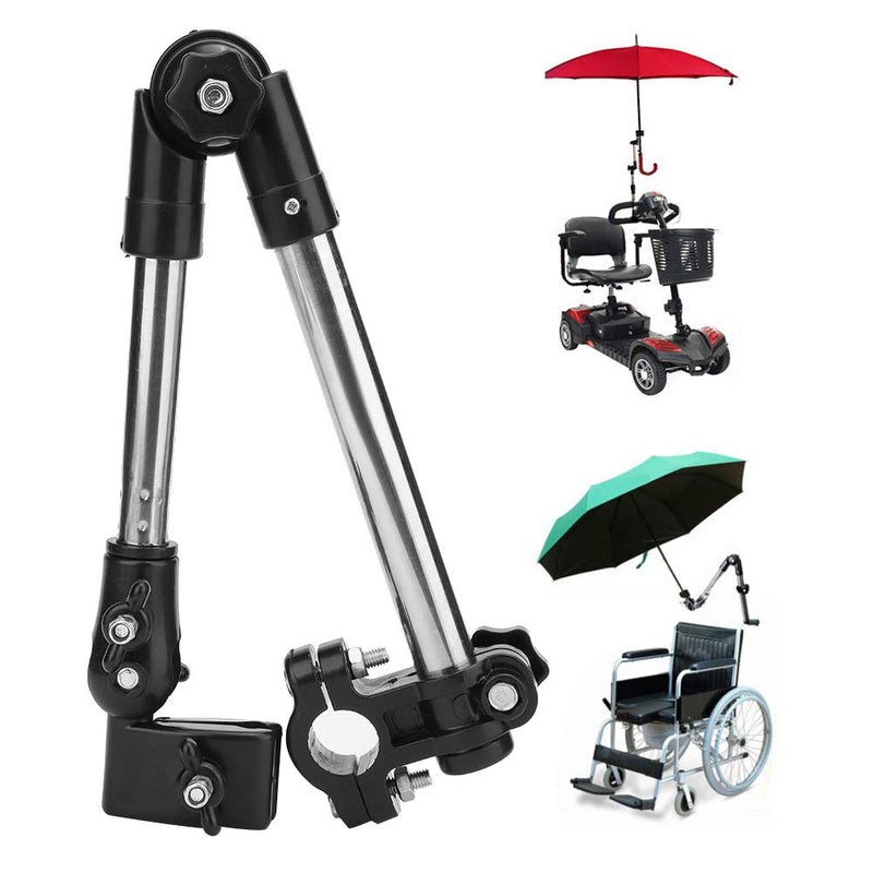 Haofy Wheelchair Umbrella Holder, Wheelchair Stroller Bicycle Umbrella Attachment Handle Bar Holder Clamp Supporter Connector - BeesActive Australia