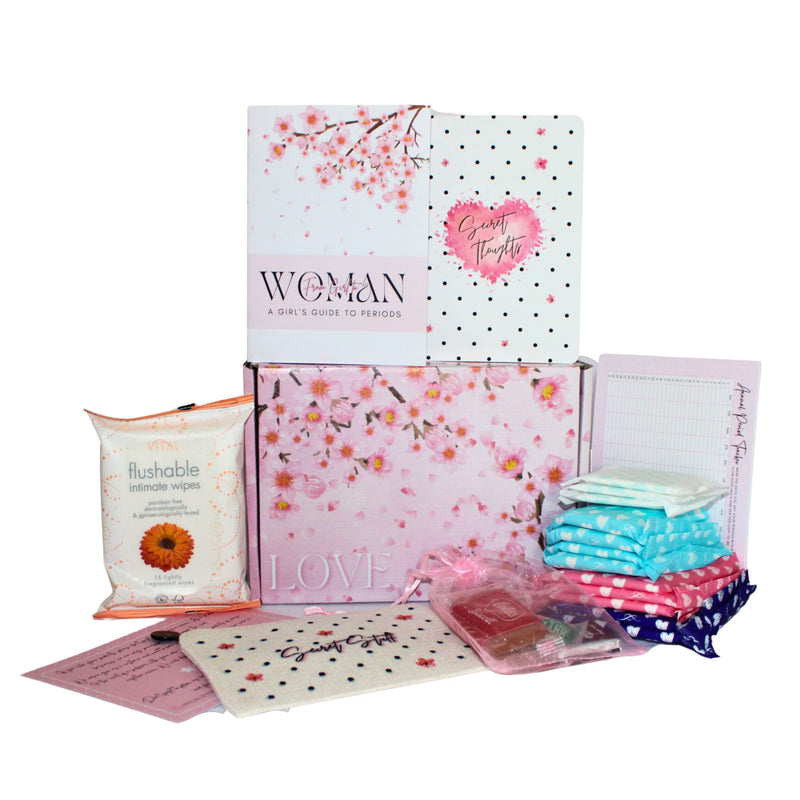 Girls First Period Kits First Period Essentials Gift Set Sanitary Towels Pads Period Guide - BeesActive Australia