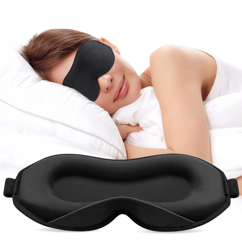 Umisleep Upgraded Sleep Mask, Perfect Sleeping Mask for Side Sleepers, 3D Ultra Soft Skin-Friendly Eye Masks for Sleeping Women Men Kids with Adjustable Strap, Blindfold for Travel/Sleep/Nap 1 Count (Pack of 1) - BeesActive Australia
