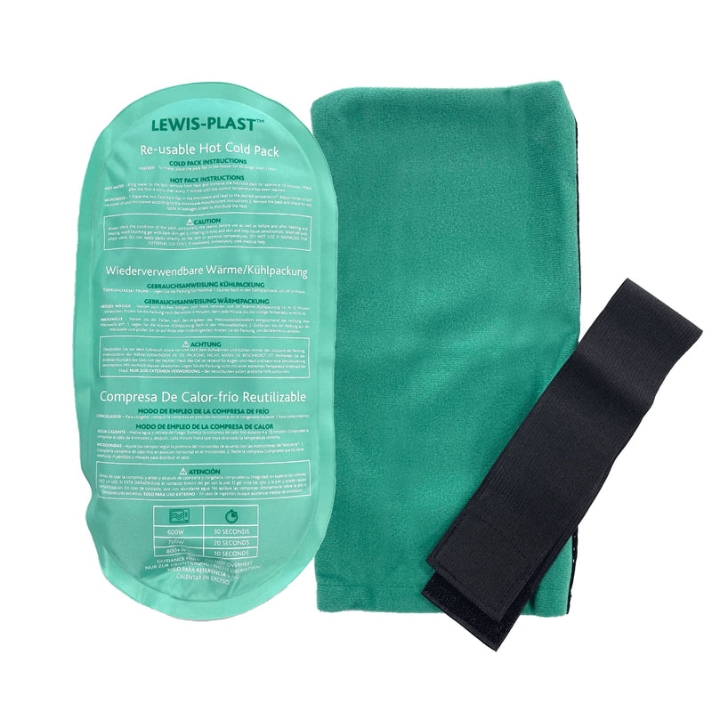 Lewis-Plast Premium Hot & Cold Reusable Gel Pack Compress Wrap with Sleeve - Ice Heat Packs for Knee, Back, Shoulder, Ankle and Neck Injury- Cramps, Migraine, Toothache, Bruises, Lumbar, Sciatica Pain - BeesActive Australia