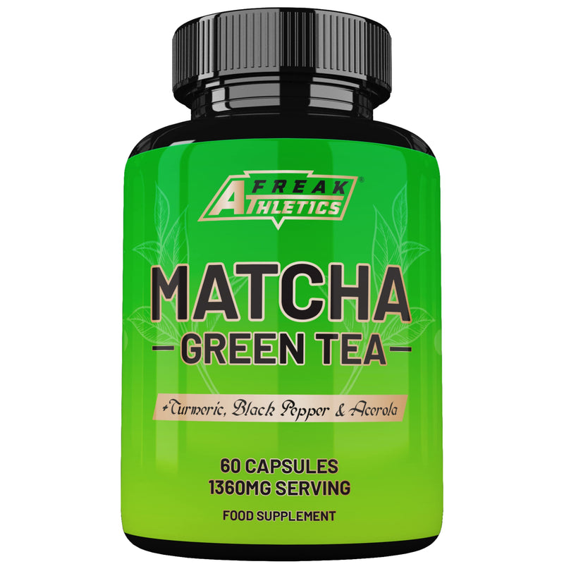 Matcha Green Tea 60 Capsules - Matcha Green Tea Tablets - Boosted with Turmeric, Acerola Cherry & Black Pepper - BeesActive Australia