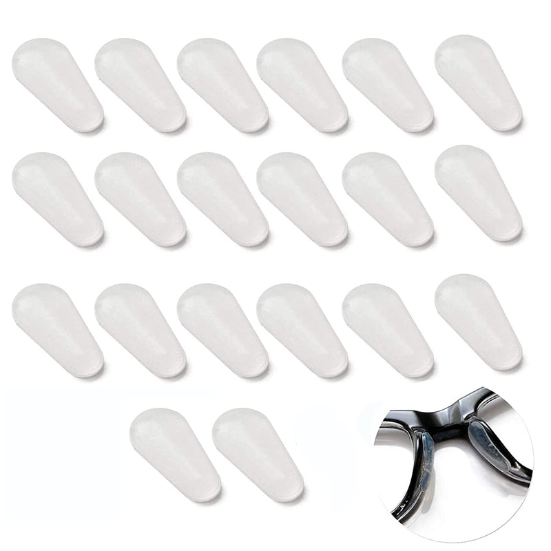 10 Pairs Adhesive Eye Glasses Nose Pads, Water-Drop Shape Stick on Anti-Slip Soft Silicone, Adhesive Nose Pads Glasses Nose Pad for Glasses, Eyeglasses and Sunglasses?1.8mm White? 1.8mm - BeesActive Australia