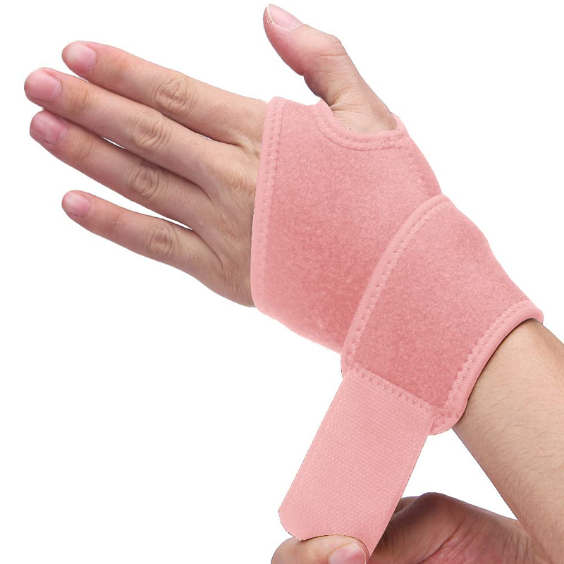 Wrist Brace for Carpal Tunnel, Breathable and Adjustable Wrist Support Brace for Arthritis and Tendinitis, Wrist Compression Wrap for Pain Relief, One Size Fits Left or Right Hand – Single (Pink) Pink - BeesActive Australia