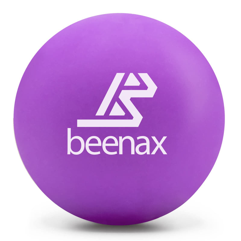 Beenax Lacrosse Massage Ball - Perfect for Trigger Point Therapy, Myofascial Release, Plantar Fasciitis, Deep Tissue, Muscle Relief, Rehab, Physio - Designed to Relieve Stress and Relax Tight Muscle Purple - BeesActive Australia