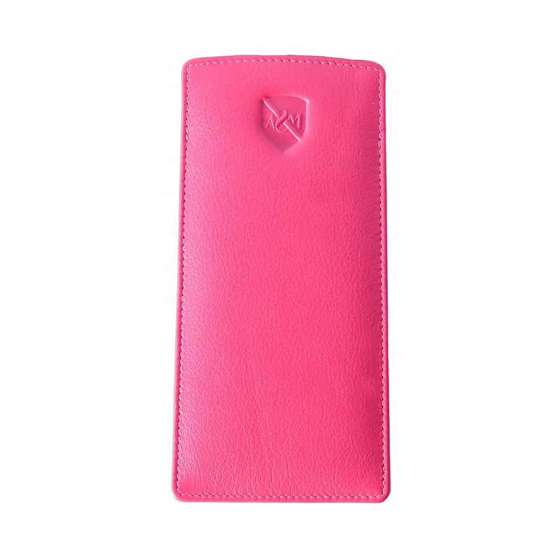 ALLEN & MATE Real Leather Reading Glasses Case Slim Soft Spectacles Pouch Sleeve with Glass Cleaning Cloth Pink Premium - BeesActive Australia