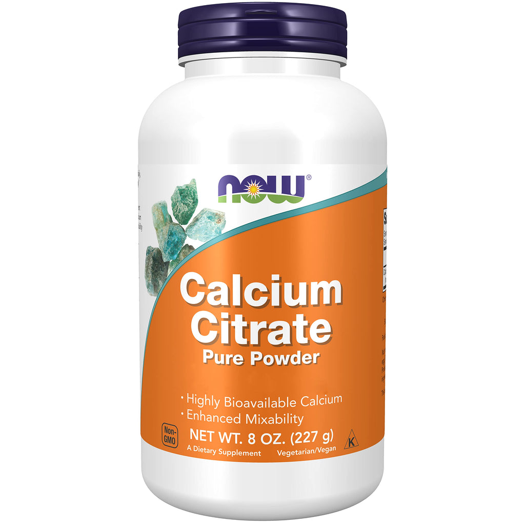 Now Foods, Calcium Citrate, Pure Powder, 227g, Lab-Tested, Calcium, Soy Free, Gluten Free, Vegetarian - BeesActive Australia