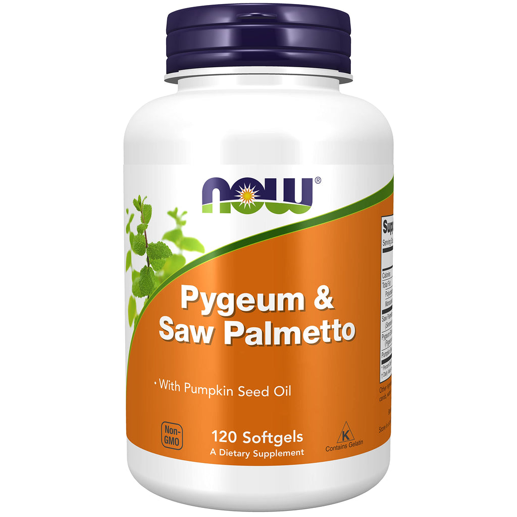 Now Foods, Pygeum & Saw Palmetto, 120 Softgels, Lab-Tested, Pumpkin Seed Oil, Saw Palmetto, Gluten Free, Soy Free - BeesActive Australia