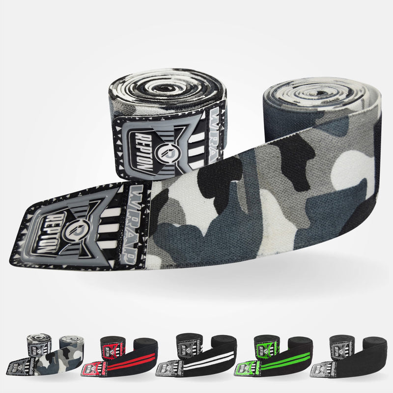 REPTON Elbow Wrap, Elbow Sleeves Support for Weightlifting, Powerlifting, CrossFit and Tendonitis | Adjustable Strap Compression Splint for Left and Right Size, Reversible Stabilizer (Grey Cemo) Grey Cemo - BeesActive Australia