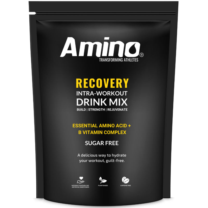 Amino Recovery - EAA & BCAA Intra Workout Amino Acid Recovery Drink - 5000mg EAA Amino Acids, B Vits & BCAA Powder - Protect Muscle & Aid Recovery - Sugar Free & Vegan (Blue Raspberry, 22 Servings) Blue Raspberry 22 Servings (Pack of 1) - BeesActive Australia