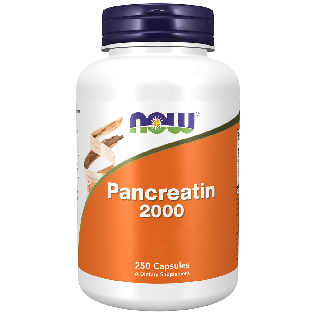 Now Foods, Pancreatin 2000, 200mg, 250 Capsules, Lab-Tested, Enzyme Blend, Gluten Free, SOYA Free, Non-GMO - BeesActive Australia