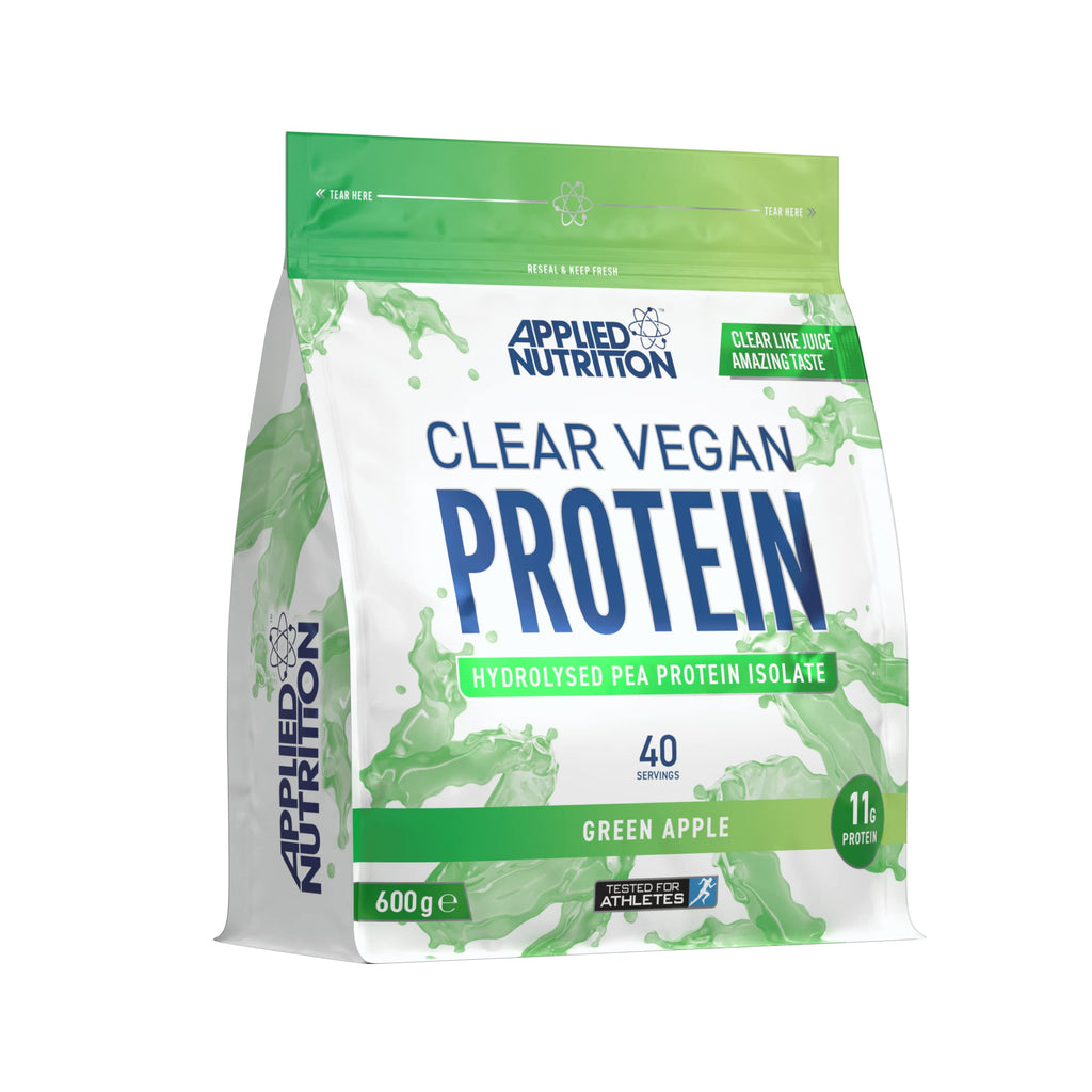 Applied Nutrition Clear Vegan Protein - Hydrolysed Pea Protein Isolate, Vegan Protein Powder (Green Apple) (600g - 40 Servings) Green Apple 600 g (Pack of 1) - BeesActive Australia
