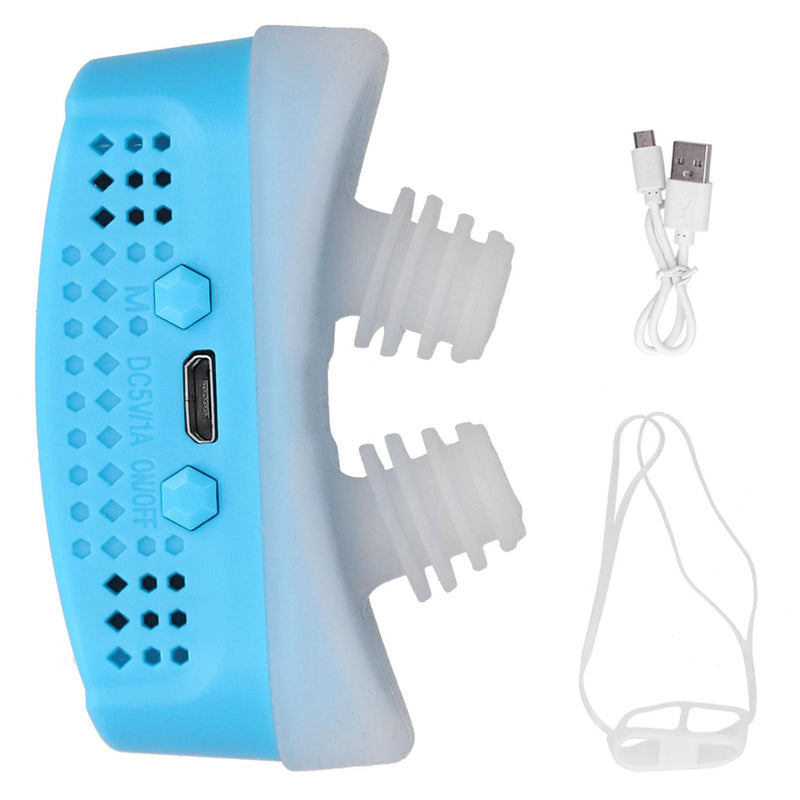 Portable Anti‑Snoring Device Electric Recyclable Snoring Relief Machine for Heavy Snorers,4-6 Hours(Blue) Blue - BeesActive Australia