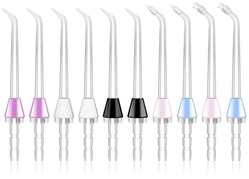 MySmile 10 PCS Replacement Jet Tips Oral Irrigator Nozzle Set Compatible with Waterpik Water Flosser, Includes Classic Tips Periodontal Pocket Tips and Plaque Seeker Tips - BeesActive Australia