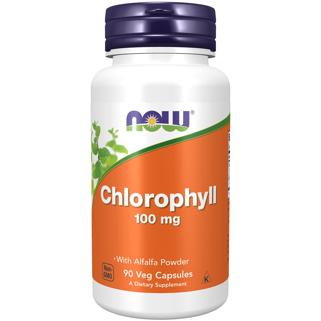 Now Foods, Chlorophyll, 100mg, 90 Vegan Capsules, Lab-Tested, Vegetable, Minerals, Gluten Free, Soy Free, Vegetarian - BeesActive Australia