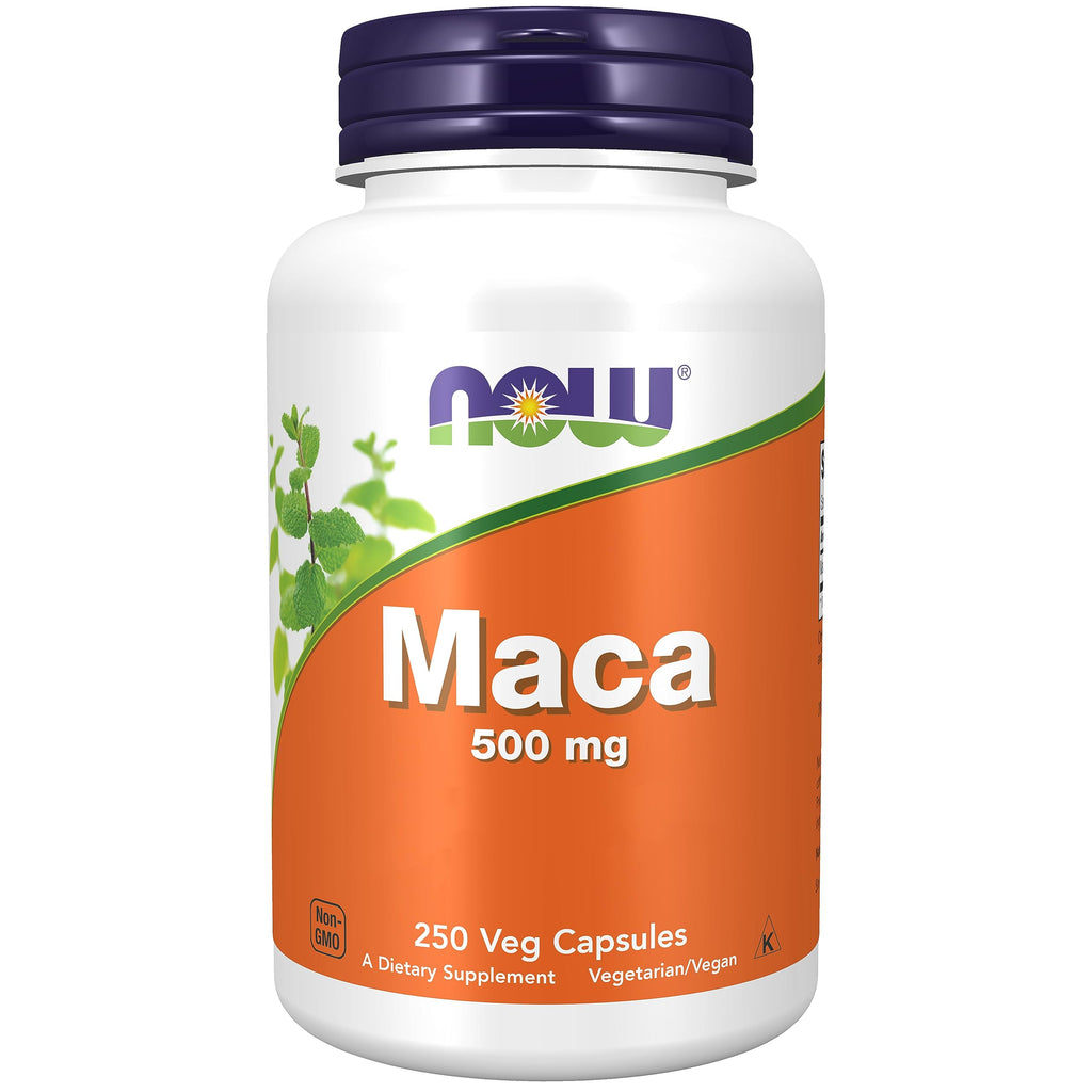 Now Foods, Maca, 500mg, 250 Vegan Capsules, Lab-Tested, Vegetable, Gluten Free, SOYA Free, Vegetarian - BeesActive Australia