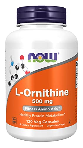 Now Foods, L-Ornithine, 500mg, 120 Vegan Capsules, Lab-Tested, Amino Acid, Gluten Free, Soy Free, Vegetarian - BeesActive Australia